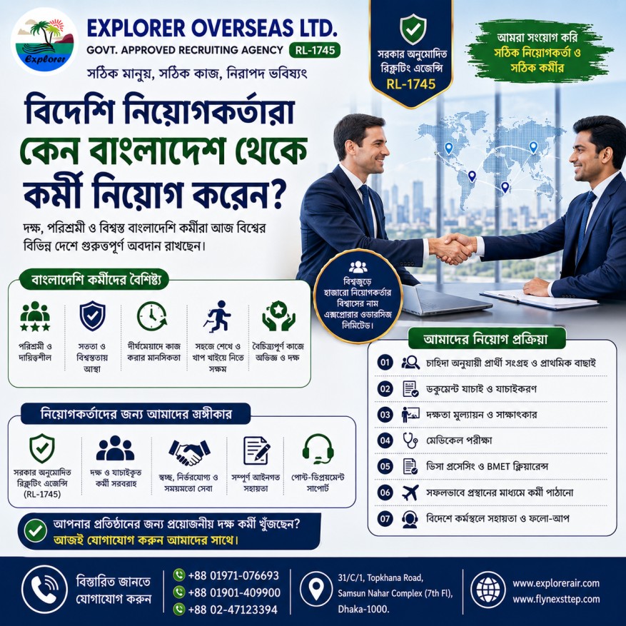How foreign employers can hire workers from Bangladesh: a practical hiring roadmap - Explorer Overseas Ltd